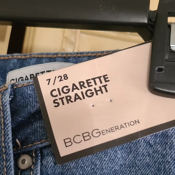 BCBGeneration Classic Blue Straight Leg Jeans - Picture 2 of 6